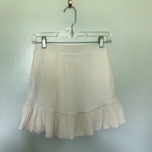 NBD Sweater Skirt Ribbed White XS